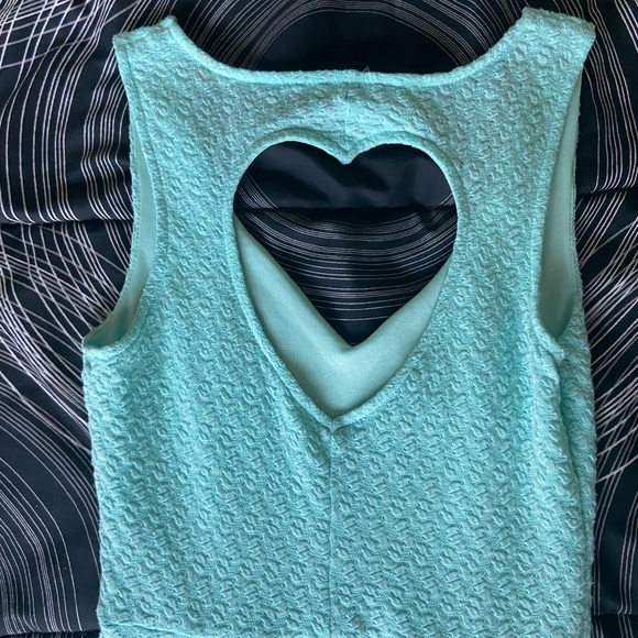 LA Hearts Light Blue Heart Cut Out Summer Dress - Picture 3 of 5